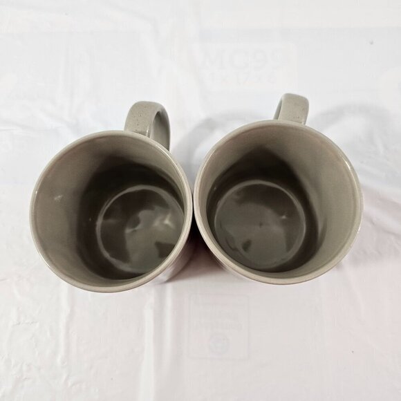 Vintage 1980’s JMP Japan Chromatics Gray 11 Oz Stoneware Mugs Cups – Set of 2 - Picture 13 of 16